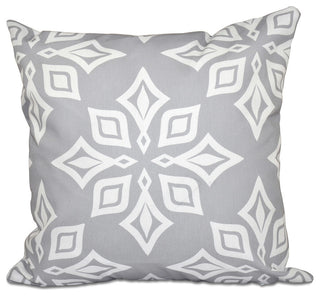 Beach Star, Geometric Print Pillow, Black, 16"x16"