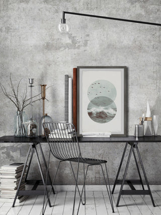 "Shaded Waves" Framed Painting Print, 16"x24"