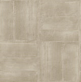 Taupe Dimensional Square Plaster Peel and Stick Wallpaper