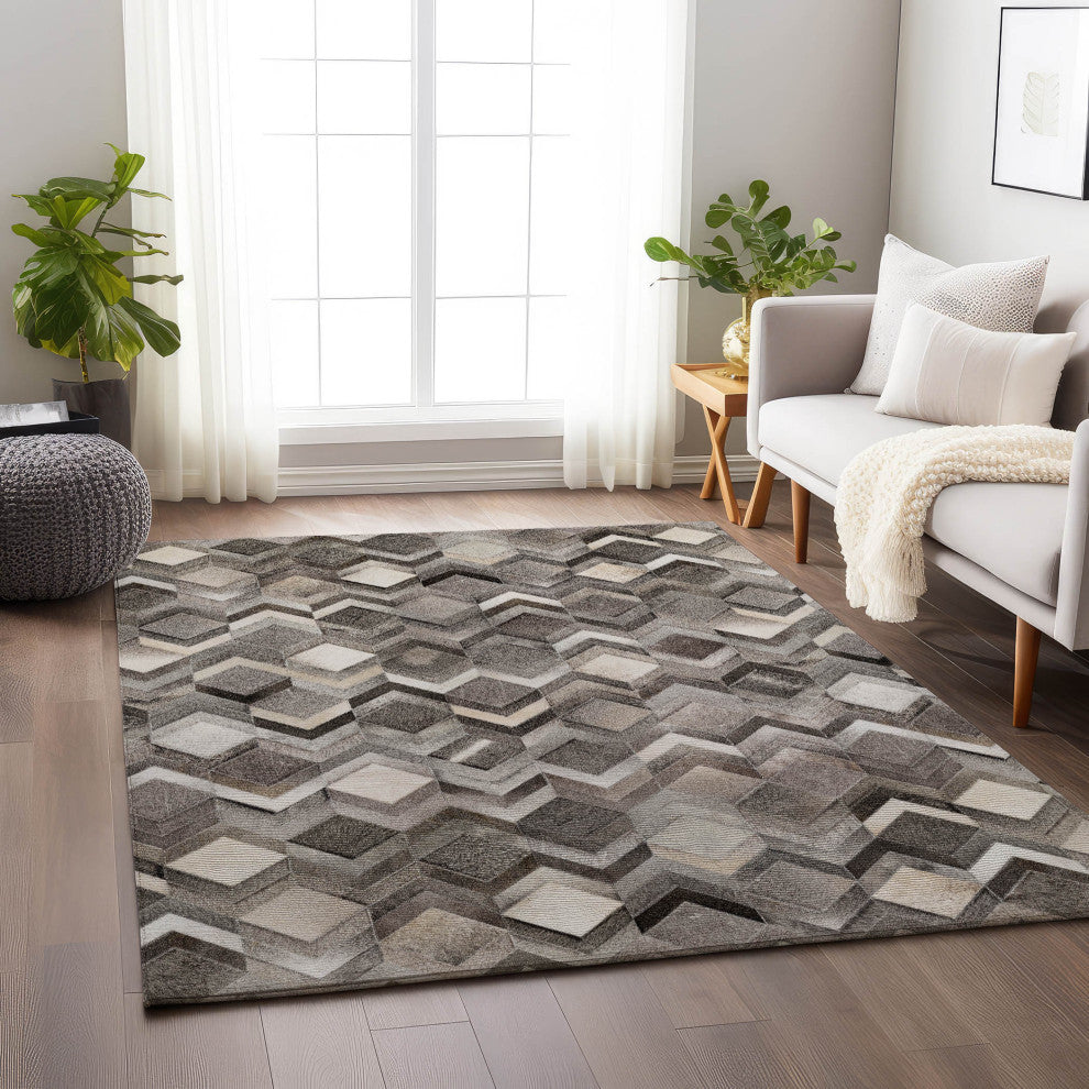 Addison Premium Washable Mayfield AMF100 Gray 3' x 5' Rug