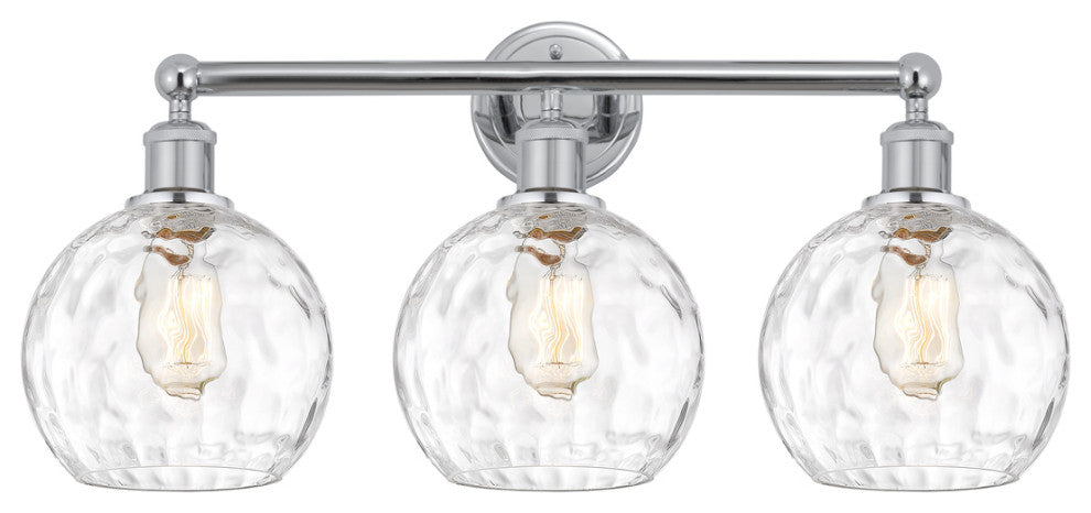 Athens Water Glass 3 26" Bath Vanity-Light Polished Chrome