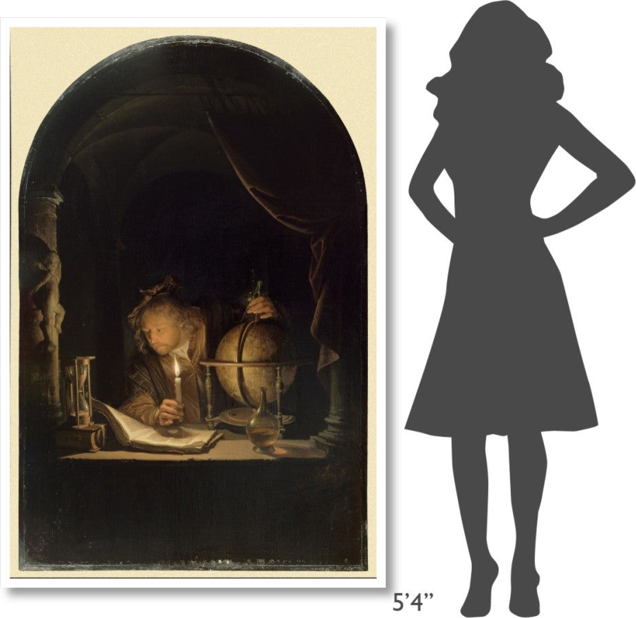 "Astronomer by Candlelight, late 1650s" Paper Print by Gerrit Dou, 42"x62"