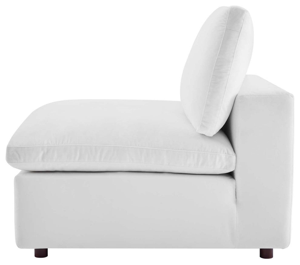 Sectional Sofa Set, Velvet, White, Modern, Living Lounge Hotel Lobby Hospitality