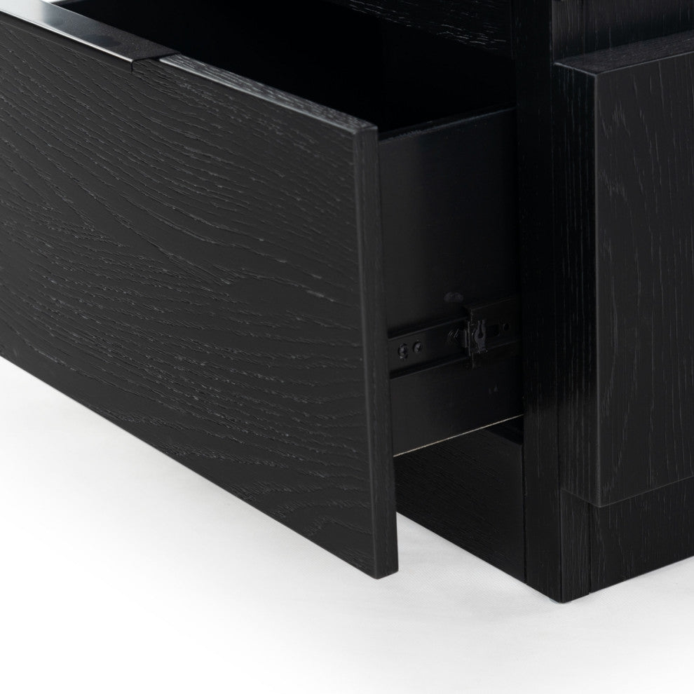 Safavieh Couture Titus 2 Drawer Nightstand, Black