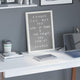 Gracie Felt Letter Board with Wooden Frame Set with Canvas Carrying Case, White Wash/Gray, 12x17