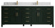 Cambridge 84 Double Sink Bath Vanity in Dark Forest Green 1.5" Calacatta Laza