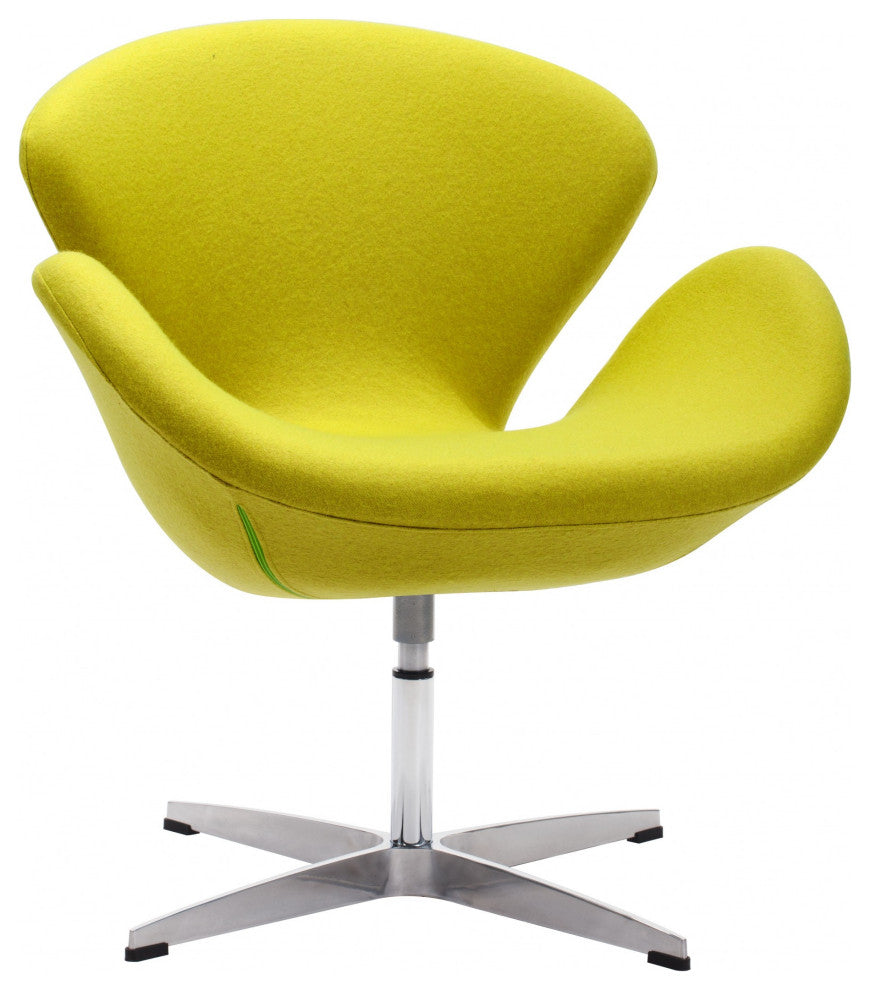Lime Green Scoop Swivel Chair