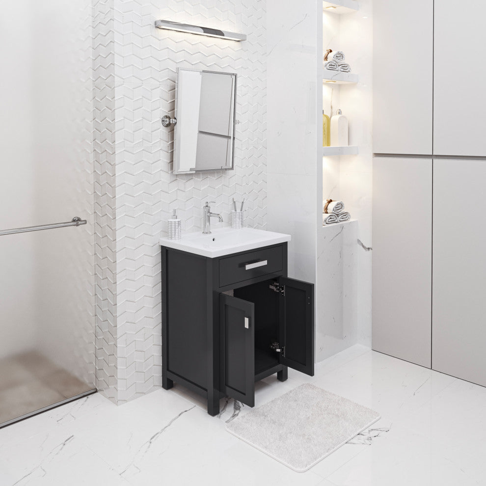 Water Creation Myra 24" Single Vanity, Double Door, Without Faucet, Espresso