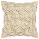 Cream Pinwheel Floral Petal Down Filled Throw Pillow
