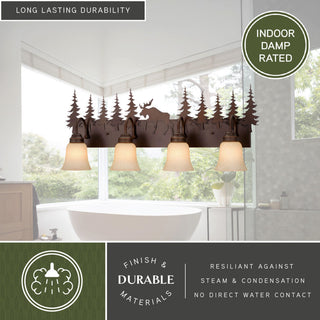 Vaxcel Lighting VL55604BBZ Yellowstone 4 Light 33"W Bathroom - Burnished Bronze