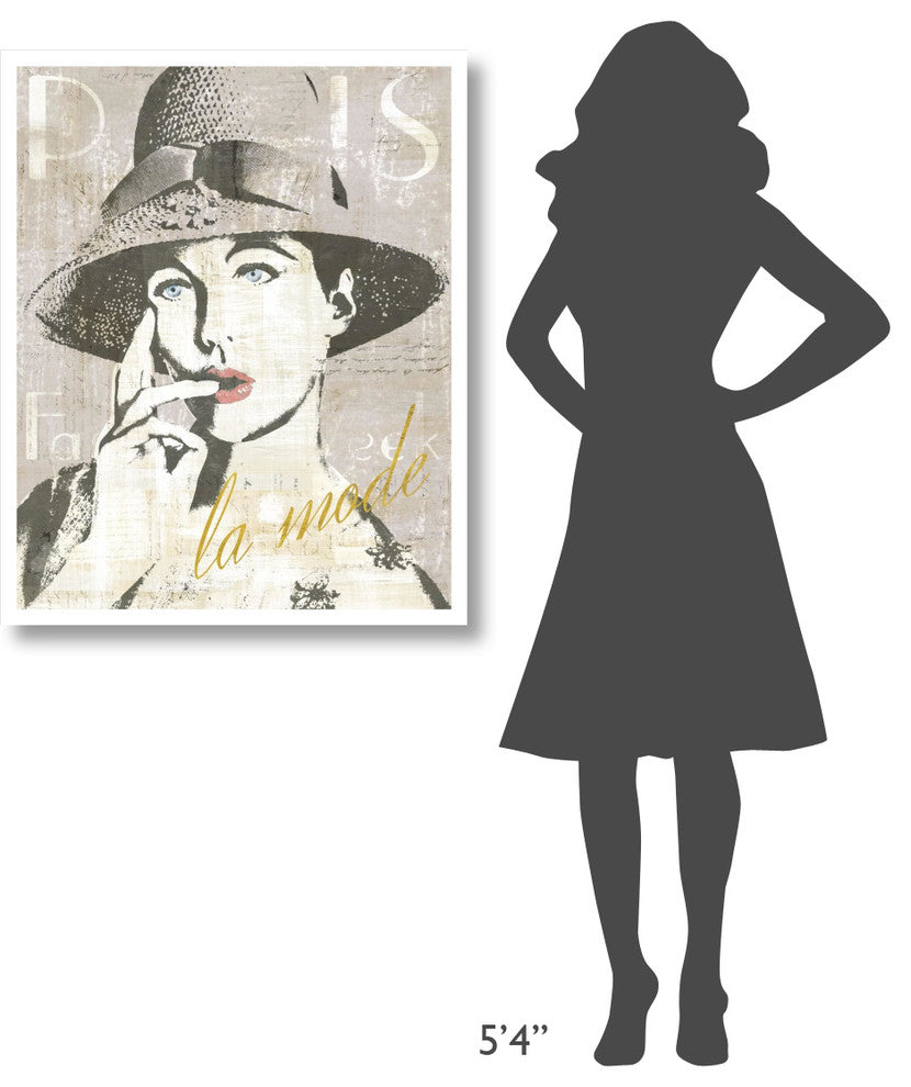 "Fashion Week Paris Screenprint IV" Paper Print by Sue Schlabach, 30"x37"
