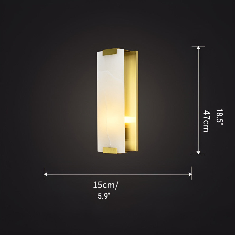 Luxury Copper-Marble LED Wall Lamp for Living Room, Bedroom