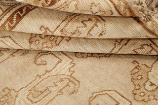 Consigned, Handmade Vintage-Style Faded Traditional Persian Area Rug, Beige, 6x9