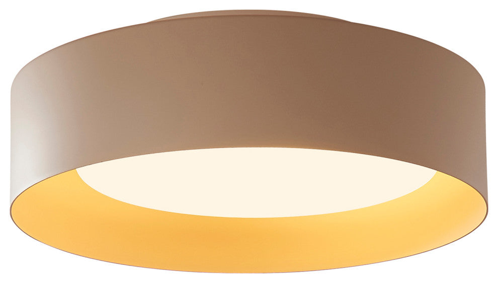 Lynch 15.75" 3-Light Sand/Tan Flushmount Ceiling Light