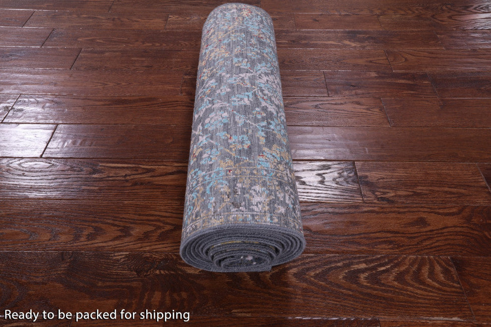 2' 7" X 12' 4" Runner Persian Handmade Wool and Silk Rug Q11833