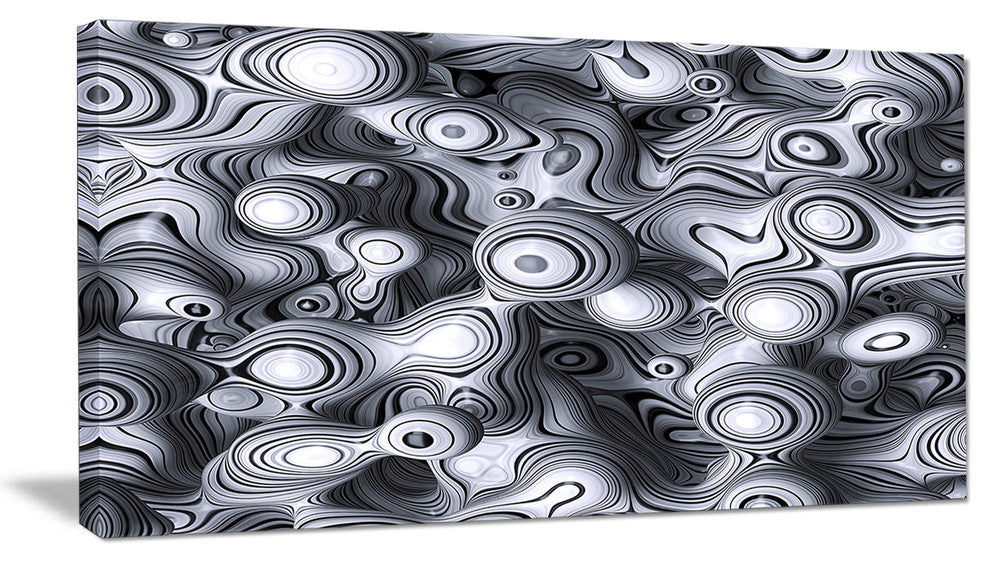 3D Abstract Wavy Bubbles, Abstract Canvas Art Print, 32"x16"