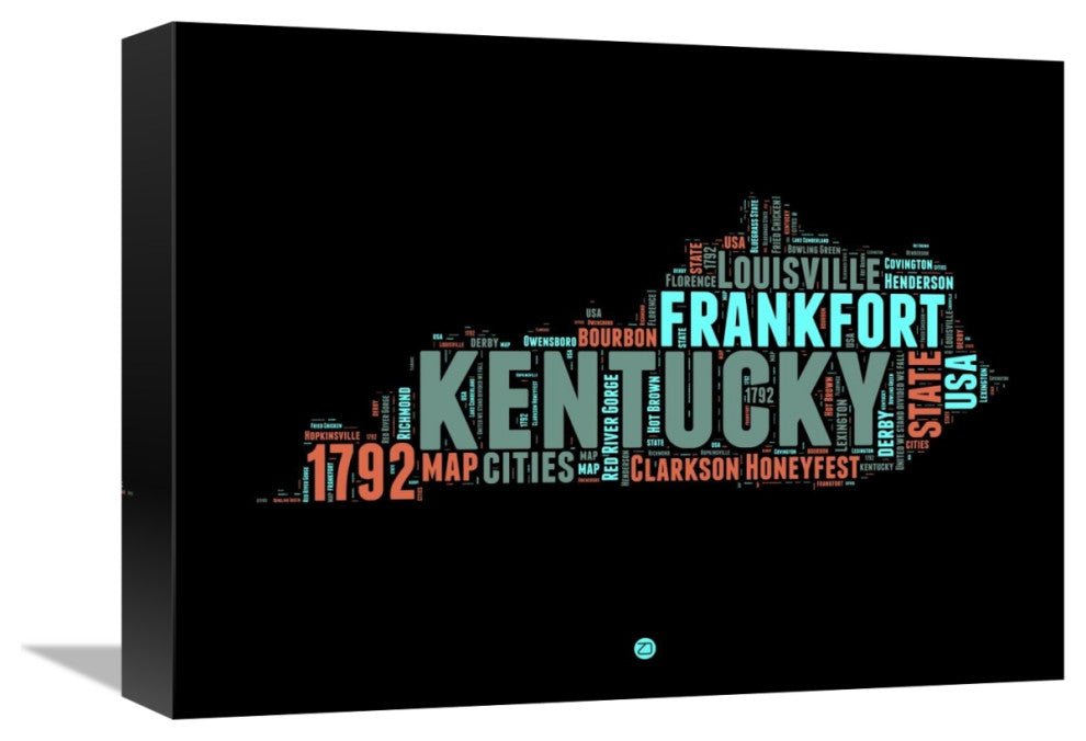 "Kentucky Word Cloud 1" Fine Art Print