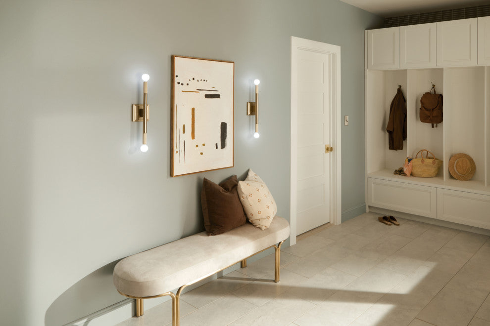 Odensa 2 Light Wall Sconce, Champagne Bronze