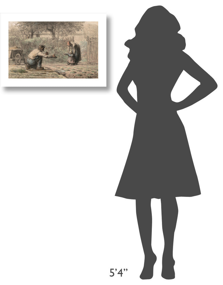 "First Steps, c. 1858-1866" Digital Paper Print by Jean-Francois Millet, 24"x16"