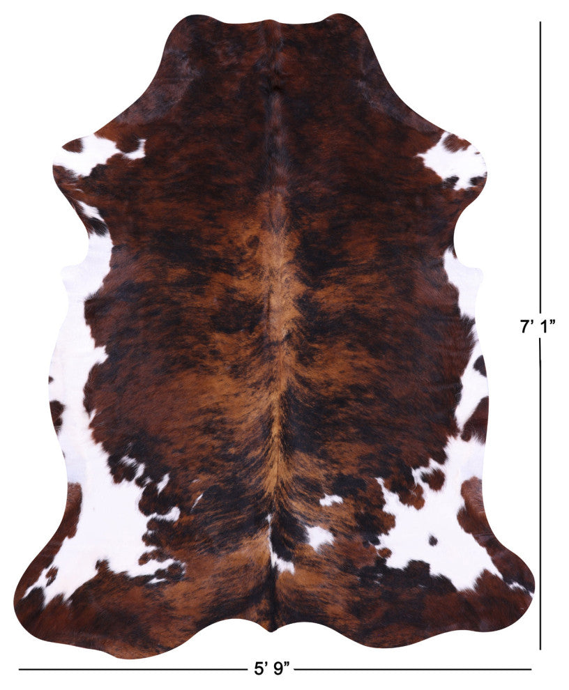 Organic Natural Hair-On Cowhide Area Rug 7' 1" X 5' 9" C1533