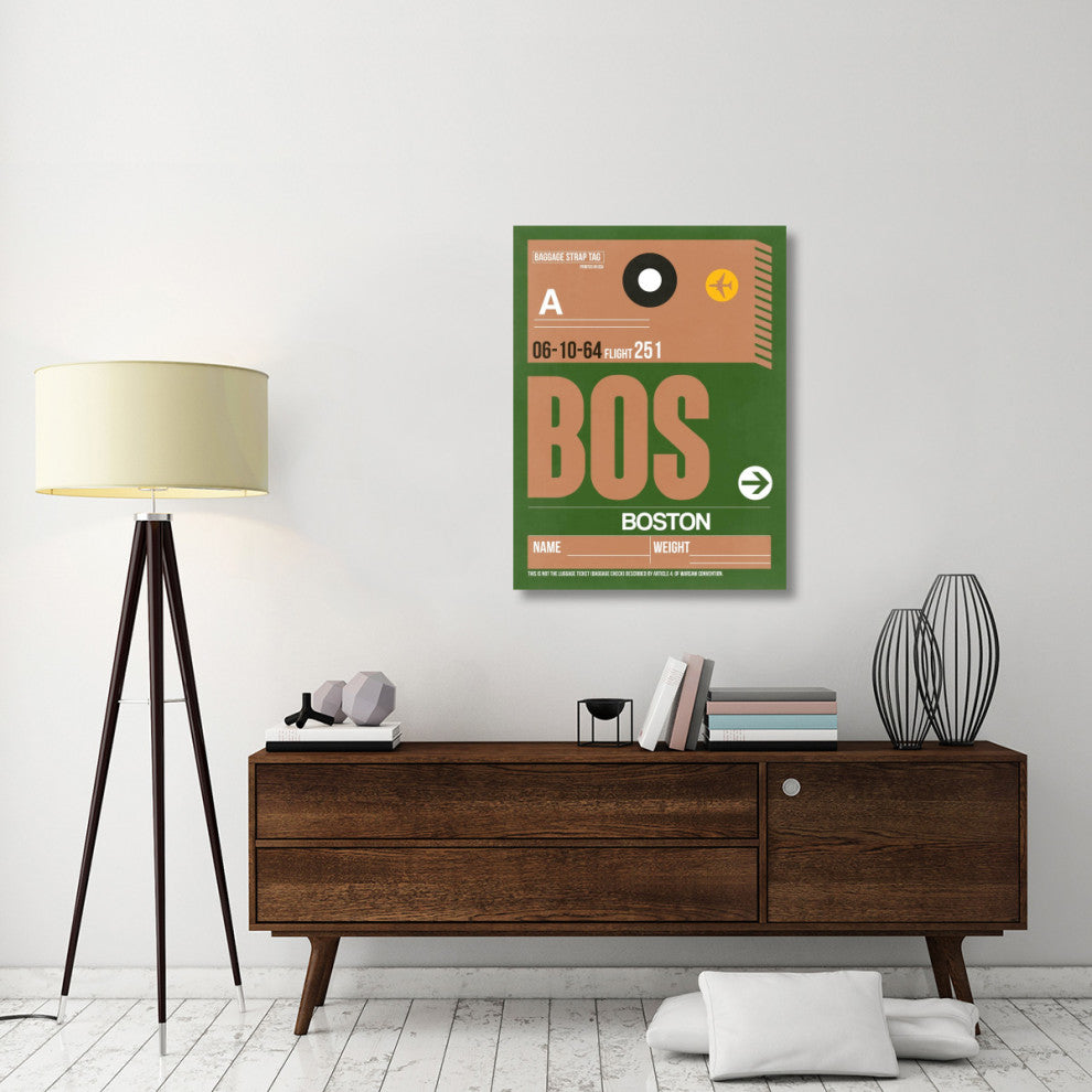 "BOS Boston Luggage Tag 1" Fine Art Print