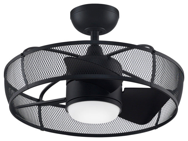 Henry 20" Fan, Black With LED Light