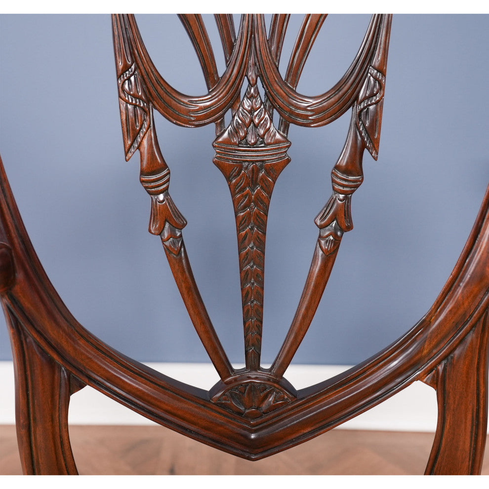 Solid Mahogany Shield Back Arm Chair