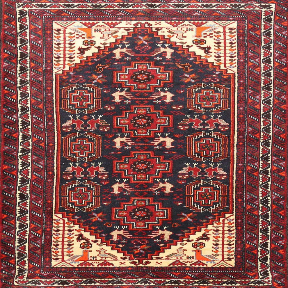 Ahgly Company Indoor Square Traditional Area Rugs, 4' Square
