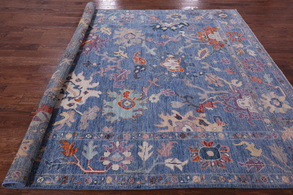 Handmade Turkish Oushak Wool Rug 8' 0" X 9' 10" - Q9652