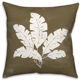 Leaf Texture on Ochre 18x18 Indoor/Outdoor Pillow
