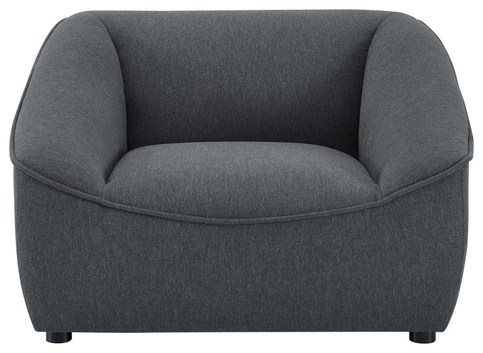 Armchair Accent Chair, Fabric, Dark Gray, Modern, Living Lounge Hospitality