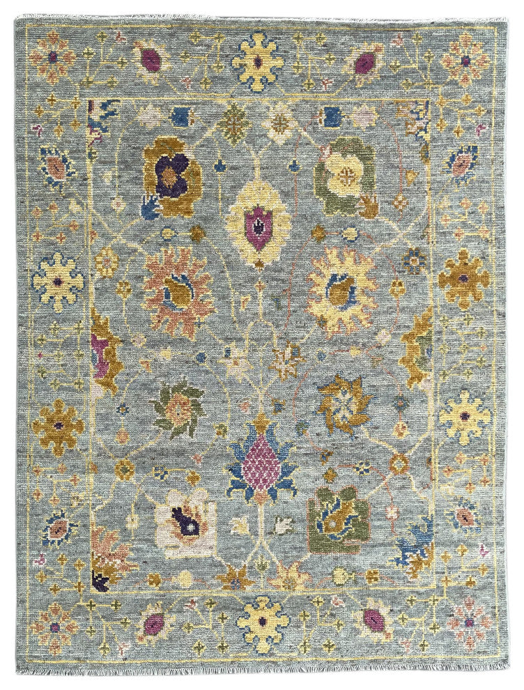 Gray Oriental Classic Agra Area Rug