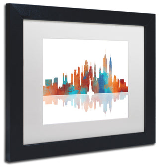 'New York, New York Skyline' Matted Framed Canvas Art by Marlene Watson