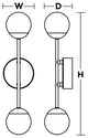 Pearl 18" LED Sconce, Satin Brass