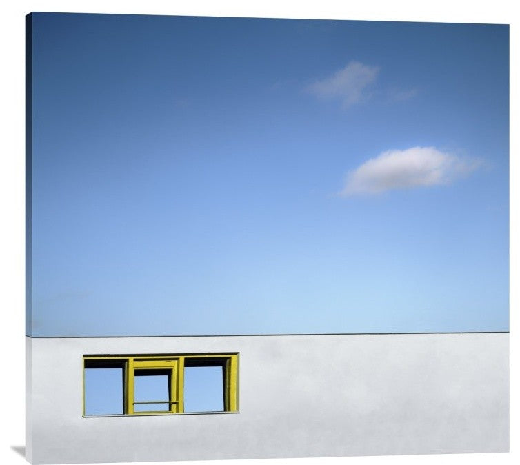 "Yellow Window" Stretched Canvas Giclee by Gilbert Claes, 40x37"
