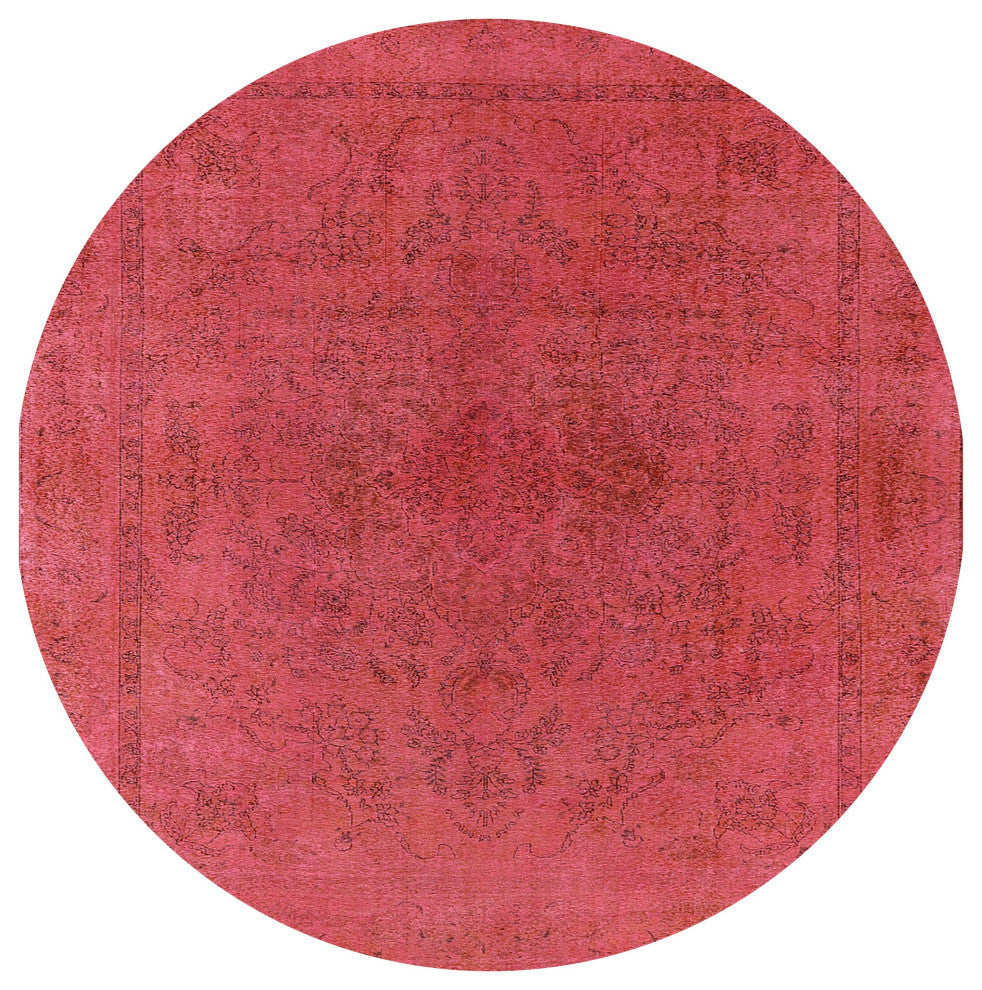Ahgly Company Indoor Round Mid-Century Modern Area Rugs, 4' Round