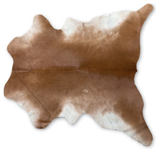 Natural Natural Calfskin Rug, 2'x3', Tan