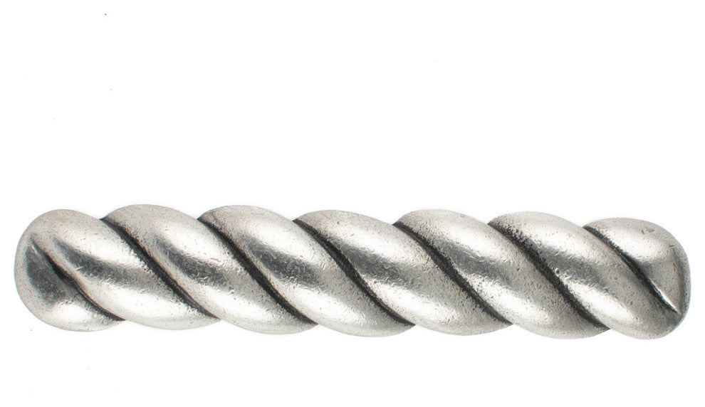 Braid Pewter Cabinet Pull Hawk Hill Hardware, Polished Pewter