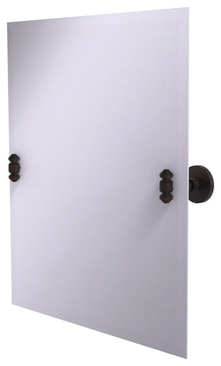Frameless Rectangular Beveled Edge Tilt Mirror, Venetian Bronze