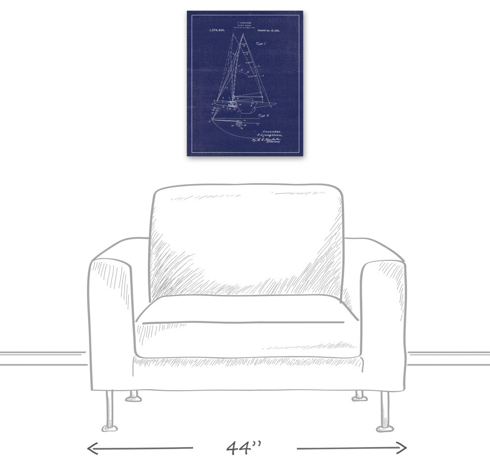 Vintage Boat Print 16x20 Canvas Wall Art