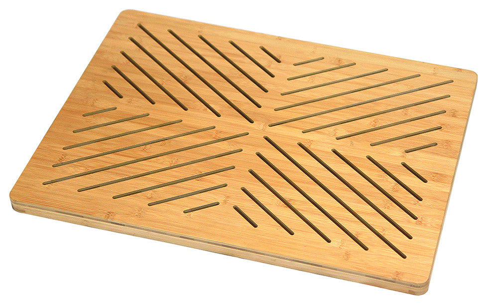 Oceanstar Bamboo Mat With Non-Slip Rubber Feet