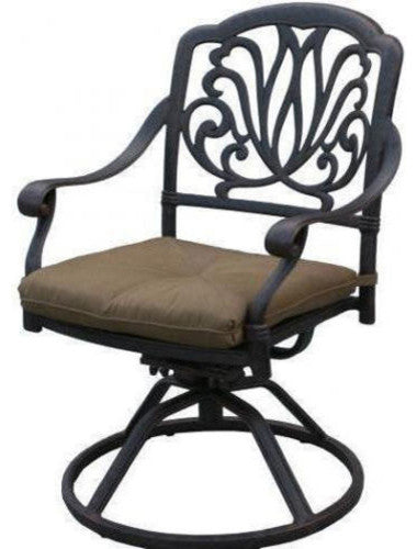 Outdoor Patio Dining Set Cast Aluminum Santa Clara Extendable Table, 11-Piece