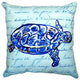 Sea Turtle Blue Script No Cord Pillow - Set of Two 16x20