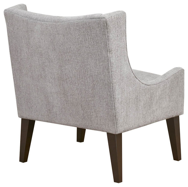 Madison Park Malabar Transitional Lounge Chair with Recessed Arms, Grey