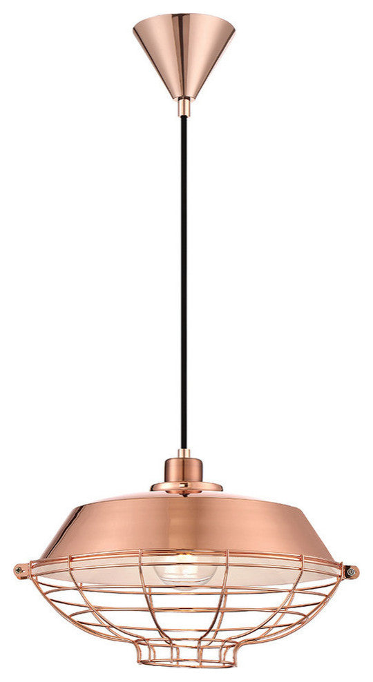 London 1-Light Pendant, Copper