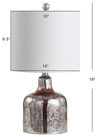 Gemma 19" Glass Bell LED Table Lamp, Chrome