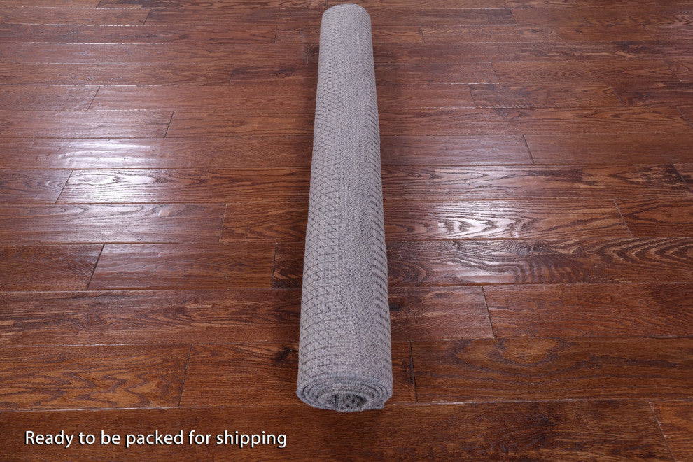 4' 3" X 6' 3" Wool and Silk Savannah Grass Hand Knotted Rug Q11503