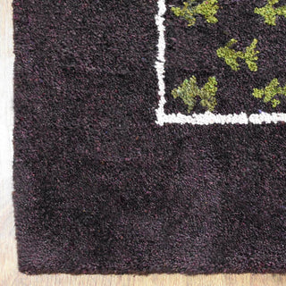HAND KNOTTED LOOM SILK ECO-FRIENDLY AREA RUG -5'x8',Rectangle,Brown,Contemporary