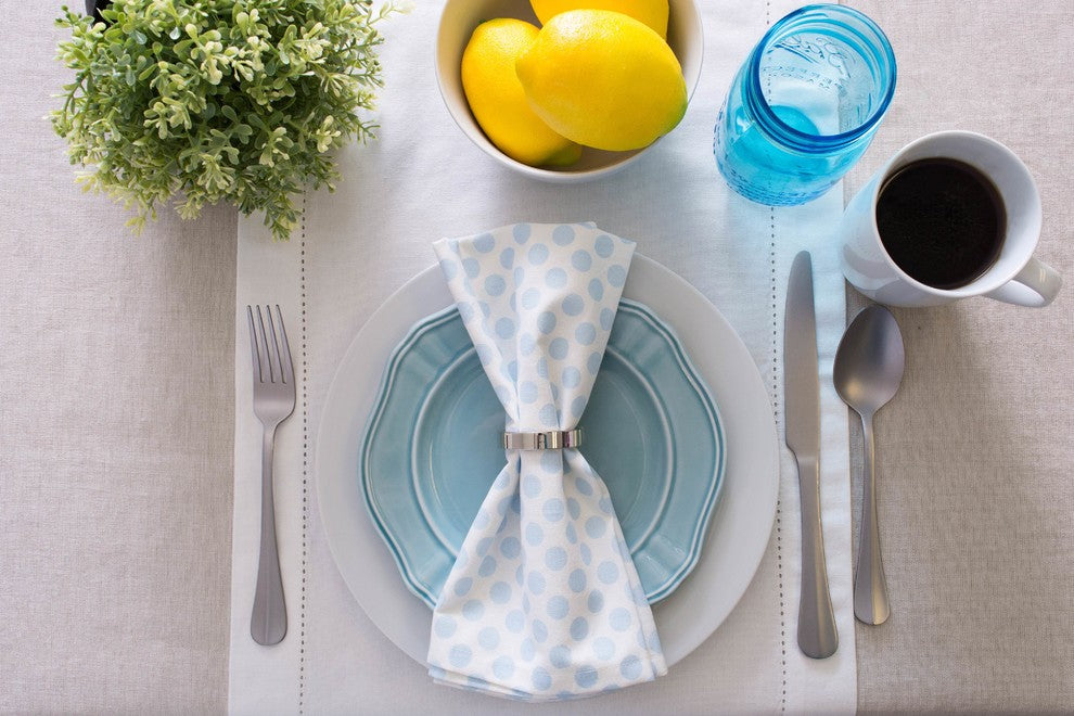 DII Natural Solid Chambray Tablecloth 60"x84"