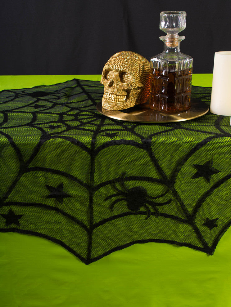 Halloween Lace Table Topper 40 Round